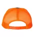 Yupoong 6606 Retro Trucker Hat in Charcoal/ neon orange back view