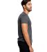 US Blanks US2200 Men's V Neck T Shirts in Heather charcoal side view