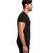 US Blanks US2200 Men's V Neck T Shirts in Black side view