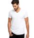 US Blanks US2200 Men's V Neck T Shirts in White front view