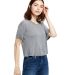 US Blanks US309 Women's Modal Flowy Crop Top in Heather grey front view