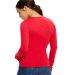 US Blanks US190 Women's Long Sleeve Tee Red back view