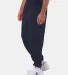Champion P2170 Logo Cotton Max Sweats in Navy side view