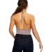 US Blanks US223 Women's Halter Bodysuit Tri-brown back view