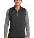 Nike Golf 779795  Dri-FIT Stretch 1/2-Zip Cover-Up DkGy/ClGy/Volt front view