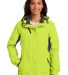 Port Authority L322    Ladies Cascade Waterproof J in Chg grn/mag gy front view
