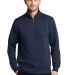 Port Authority F295    Slub Fleece 1/4-Zip Pullove in Navy front view