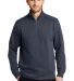 Port Authority F295    Slub Fleece 1/4-Zip Pullove in Slate grey front view