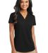 Port Authority L572    Ladies Dry Zone   Grid Polo in Black front view