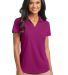 Port Authority L572    Ladies Dry Zone   Grid Polo in Magenta front view