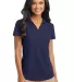 Port Authority L572    Ladies Dry Zone   Grid Polo True Navy front view
