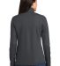 Port Authority L806 Ladies Pinpoint Mesh 1/2-Zip in Battleship gry back view