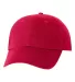 Valucap VC600 Structured Chino Cap Red front view