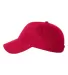 Valucap VC600 Structured Chino Cap Red side view
