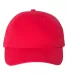 Valucap VC200 Brushed Twill Cap Red front view