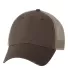 Mega Cap 6887 Organic Cotton/Mesh Cap Brown/ Khaki front view
