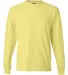 5186 Hanes 6.1 oz. Ringspun Cotton Long-Sleeve Bee Yellow front view