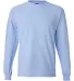 5186 Hanes 6.1 oz. Ringspun Cotton Long-Sleeve Bee Light Blue front view