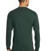 5186 Hanes 6.1 oz. Ringspun Cotton Long-Sleeve Bee Deep Forest back view
