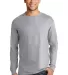 5186 Hanes 6.1 oz. Ringspun Cotton Long-Sleeve Bee Light Steel front view