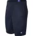 S162 Champion Logo Long Mesh Shorts with Pockets Navy side view