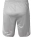 S162 Champion Logo Long Mesh Shorts with Pockets Athletic Grey back view