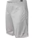 S162 Champion Logo Long Mesh Shorts with Pockets Athletic Grey side view