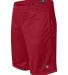 S162 Champion Logo Long Mesh Shorts with Pockets Scarlet