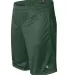 S162 Champion Logo Long Mesh Shorts with Pockets Athletic Dark Green side view