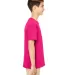 Gildan 64500B SoftStyle Youth Short Sleeve T-Shirt in Heliconia side view
