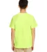 Gildan 64500B SoftStyle Youth Short Sleeve T-Shirt in Safety green back view