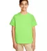 Gildan 64500B SoftStyle Youth Short Sleeve T-Shirt in Lime front view