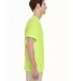 Gildan 5300 Heavy Cotton T-Shirt with a Pocket in Safety green side view