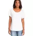 Next Level 1560 Women's Ideal Scoop Neck Dolman in White front view