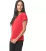 Next Level 6360 Women's Roll Sleeve Scoop Neck Dol RED side view