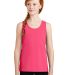 District DT5301YG    Girls The Concert Tank Neon Pink front view