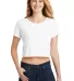 District DT2303    Juniors Relaxed Crop Tee White front view