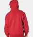 Champion S185 Logo Cotton Max Quarter-Zip Hoodie in Scarlet back view