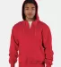 Champion S185 Logo Cotton Max Quarter-Zip Hoodie in Scarlet front view