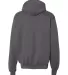 Champion S185 Logo Cotton Max Quarter-Zip Hoodie in Charcoal heather back view