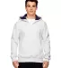 Champion S185 Logo Cotton Max Quarter-Zip Hoodie in Silver grey front view