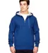Champion S185 Logo Cotton Max Quarter-Zip Hoodie in Athletic royal front view