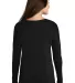 District Made DM413    Ladies Drapey Long Sleeve T Black back view