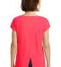 District Made DM416    Ladies Drapey Cross-Back Te Hot Coral back view