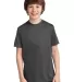Port & Co PC380Y mpany   Youth Performance Tee Charcoal front view