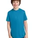 Port & Co PC380Y mpany   Youth Performance Tee Neon Blue front view