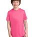 Port & Co PC380Y mpany   Youth Performance Tee Neon Pink front view