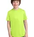 Port & Co PC380Y mpany   Youth Performance Tee Neon Yellow front view