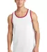 Port & Company PC54TT Core Cotton Tank Top White/Red front view