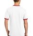 Port & Co PC54R mpany   Core Cotton Ringer Tee White/Red back view